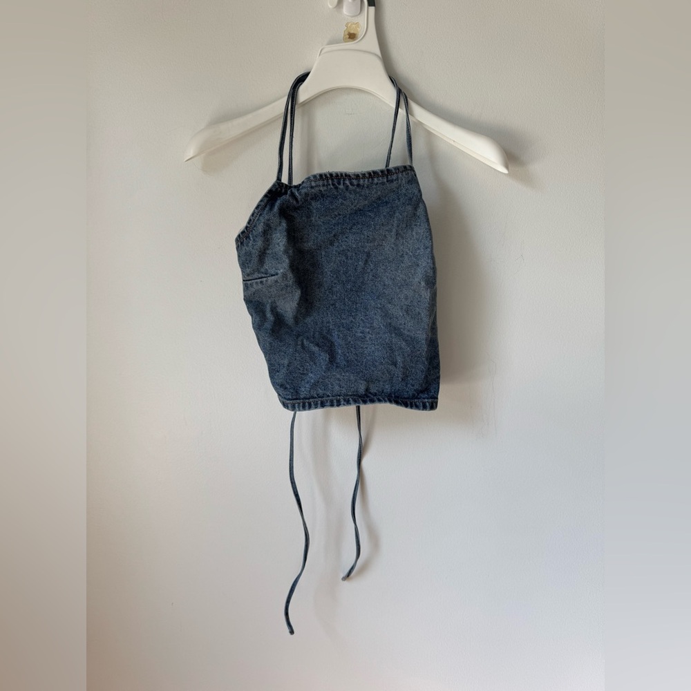 XS GRLFRIEND Denim Blue Women's Top